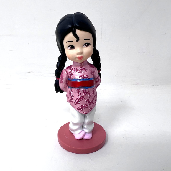 Disney Animators Princess Figure Lot of 6 Arial Cinderella Belle Mulan Tiana 3" - Picture 3 of 9